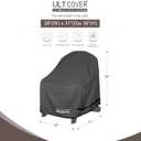 ULTCOVER Waterproof Patio Adirondack Chair Cover for Outdoor Chair Size Upto 28W x 31D x 36H inch, Black