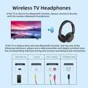 Wireless Headphones for TV, Bluetooth5.3 Over Ear Headphone with RM Radio Function, Lightweight Wireless TV Headset for Seniors, 30Hrs Playtime, No Audio Delay Blutooth Headsets for TV,Phone,Computer