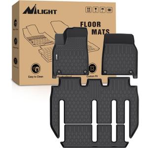 Nilight TPE Floor Mats for Tesla Model X 7 Seater 2022 2023 2024 2025 2026 All Weather Custom Fit Heavy Duty Floor Liners