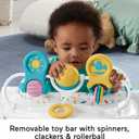 Fisher-Price Portable Baby Chair Deluxe Sit-Me-Up Floor Seat with Snack Tray, Newborn Activity Toys & Rainbow Sprinkles Washable Pad