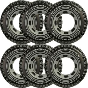 Intex Inflatable 36" Giant Tire Tubes for Swimming Pool/Lake/Ocean (6 Pack)