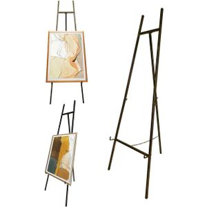 Iron Adjustable Arts & Crafts Easels,Metal Easel Stand with Chain Support for Mirror,58 Inch Floor Easels for Display Wedding Sign(Bronze)