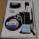 KIRKAS 12X Magnifying Glass with Light and Clamp, Extra-Long Arm Magnifying Lamp Overhead Knob for Workbench Craft Repair Sewing, LED Lighted Magnifier Real Glass Lens Stepless Dimming and Color