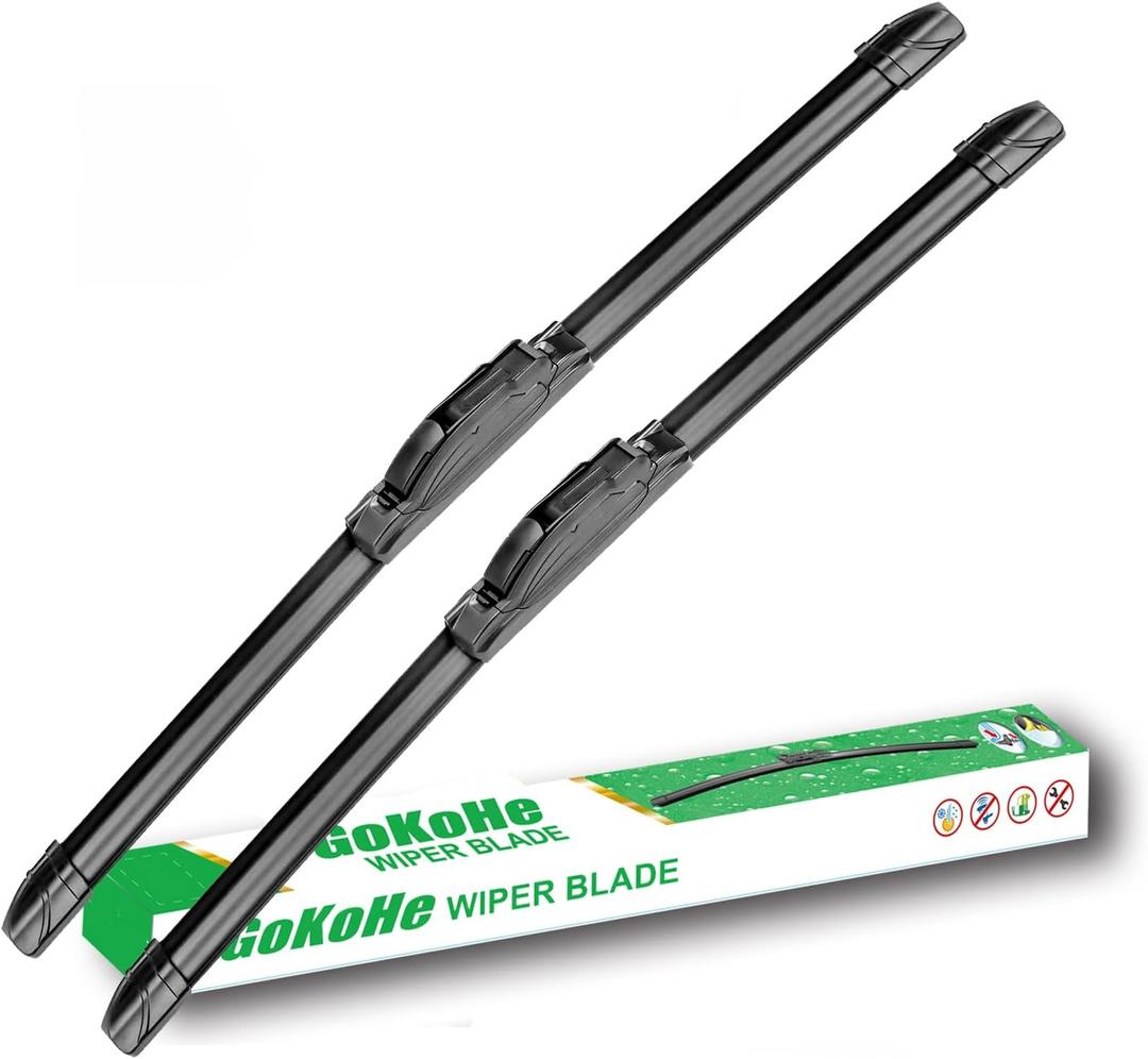 19" + 19" Windshield Wiper Blades Quality Premium for Jeep Liberty 2002-2012 Dodge Nitro 2007-2011 Suzuki Grand Vitara 1999-2012 Toyota Sequoia Tundra 2001-2007 front windscreen wiper (CM1919)