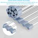 Seropy Roll Up Dish Drying Rack, Over The Sink Dish Drying Rack Kitchen Rolling Dish Drainer, Foldable Sink Rack Mat Stainless Steel Wire Dish Drying Rack for Kitchen Sink Counter Storage 17.5x11.8 (Gray)