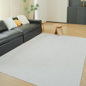 Nestiva Washable Area Rug for Living Room Bedroom Dining Room, Non-Slip Boho Indoor Carpet Large Rug, Modern Abstract Aesthetic, Low-Pile Soft Playroom,  8'x10'