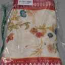 patdrea Designer Farmhouse Linen Table Runner, Rustic Cottage Mauve with Rooster and Floral Pattern Fabric Table Mat, Decoration for Kitchen Dining Coffee Table Banquet Christmas , 12"*102"