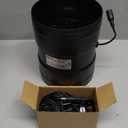 Hon&Guan 6 Inch Inline Booster Duct Fan with Speed Controller - 345 CFM Airflow with 19.2W Ultra-Low Power and Low Noise, Black