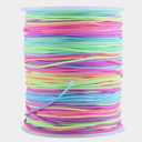 KONMAY 1.0mm Elastic Cord for Jewelry Making, Rainbow Stretch Bracelet String for Pony Beads, Kandi Bracelets, Necklaces & DIY Crafts,110 Yards