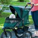 Pet Gear No-Zip Jogger Pet Stroller for Cats/Dogs, Zipperless Entry, Airless Tires, Easy One-Hand Fold, Cup Holder + Storage Basket, Hunter