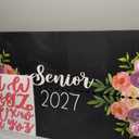Mooliwe 2027 Senior Night Gifts 48 x 36 Inch Graduation Photo Trifold Display Boards Floral Picture Frame with Alphabet Stickers Picture Display Graduation Photo Frames Poster Boards