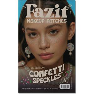Fazit Makeup Patches - Confetti Speckles - Glow Up Make-Up Patches - Cute Glitter Makeup Accessories for Women - Cosmetic Glitter for Face
