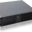 RackChoice 2U Micro ATX Compact Rackmount 2 x 5.25 Chassis Support ATX PC PS2 PSU with Side 80mm Fan