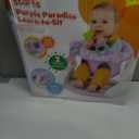 Bright Starts Learn-to-Sit Baby Floor Seat, 2-Positions Grow with Infant, Portable Baby Chair, Includes Sensory Toys, Unisex, 4-12 Months, Purple Paradise