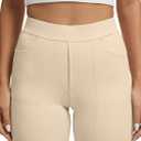VIMPEP Womens Stretchy Yoga Dress Pants High Rise Straight Leg with Pockets Casual Petite/Regular 1202 (XL)