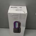 Misby Rechargeable Desk Fan, 5-color LED Light Bladeless Table Fan of 11.8 Inch, White Desk Fans Small Quiet for Bedroom, Home, Office