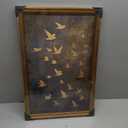 Vintage Gold Framed Wall Art Flying Bird Pictures Wall Decor 16x24 Inch