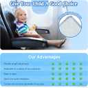 Qivine Toddler Airplane Bed, Traveling Airplane Bed with Fasten Belt, Flight Air Plane Seat Extender for Kids, Portable Beds Toddler Airplanes Seat Extender for Boys (Gray)