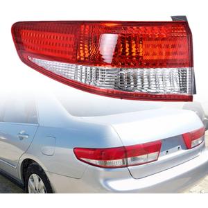 munirater Red Left Driver Outer Tail Light Brake Lamp Replacement for Accord Sedan 2003-2004