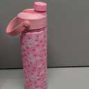 POWCAN 26 oz Insulated Water Bottle with 2-in-1 Straw and Spout Lid, Keep Cold 24H, Leak-Proof, Fits in Car Cup Holder, Stainless Steel Water Bottle for Sports, Travel, and School (Fluttering Amour)