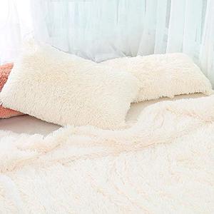 KEPOHK Warm Elegant Cozy Plush Pillowcase Super Soft Long Shaggy Faux Fur Pillow Cover Home Decorative Sleeping Pillowcases 2pcs50x70cm 6