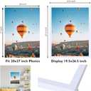 JCJMY 20x27 Picture Frame White for Puzzles Poster Photo Picture, Horizontal and Vertical Formats for Wall Hanging, 20 x 27 Wall Gallery Poster Photo Puzzles Frame for 20 by 27 Photos Posters,White
