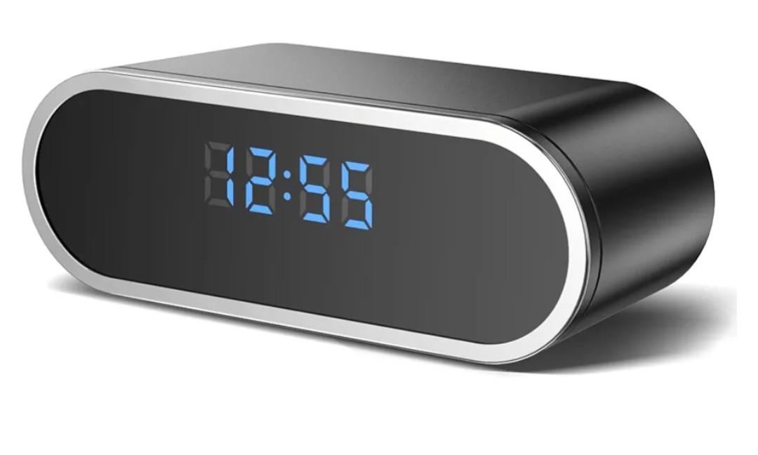 Wireless WiFi Security Camera, Nanny Cam for Home, Indoor Camera with Clock with App Control, AI Motion Detection, Loop Recording, Night Vision, Local & Cloud Storage, Easy to Use