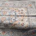 Washable Rug 4x6, Beige Area Rugs Non Slip, Indoor Low Pile Carpet with Rubber Backing for Living Room Kitchen Bathroom Entryway Office Bedroom