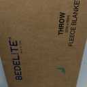 BEDELITE Fleece Throw Blanket for Couch  3D Ribbed Jacquard Soft and Warm Decorative Fuzzy Blanket  Cozy, Fluffy, Plush Lightweight Navy Blue Throw Blankets for Bed, Sofa, 50x60 inches