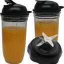 Easy Twist Extractor Blade with 18oz 24oz cup and lid,Compatible With NutriBullet Pro 1000 Single-Serve Blender 1000W for NutriBullet Blender Combo (1, 18oz+24oz Cup With Pro Extractor Blade)