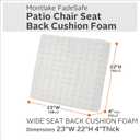 Classic Accessories Patio Lounge Back Cushion Foam, 23"W x 22"H x 4"Thick