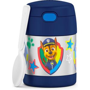 THERMOS FUNTAINER Insulated Food Jar, 10 Ounce, Kid Friendly Food Jar with Foldable Spoon, Paw Patrol