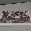 Natural Marble Vanity Tray - Moujings Genuine Marble Perfume Tray for Bathroom Decor, Stone Bathroom Vanity Organizer Tray for Kitchen Counter, Candles, Jewelry, Coffee, Makeup, Key (10.6" x 5.5" x 0.8", Rectangle Purple)