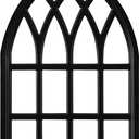 Sintosin Vintage Black Arched Window Frame Wall Decor 20 X 32 Inch, Hanging Wood Frame Rustic Cathedral Wall Decor for Living Room Bedroom Hallway Halloween Thanksgiving Christmas