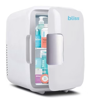 Bliss Skincare Fridge - 4Liter Portable Refrigerator for Makeup and Skin Care Products - Mini Fridge for Bedroom, Office, Car