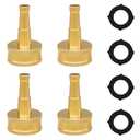 Napredak hose jet nozzle high pressure hose nozzles for garden hose, GHT 3/4 brass sprayer nozzle heavy duty power washer attachment for cleaning, 2 inch, 6Pcs