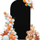 7.2FT Wedding Arch Cover Stretchy Spandex Fabric Backdrop for Arch Stand Ideal for Wedding Ceremony, Birthday Party, Baby Shower & Photo Booth Decoration (Black)