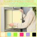 4 Pcs 36 x 12 Inches School Locker Magnetic Wallpaper Removable Locker Accessories Decor Wall Magnetic Sticker Trimmable Easy Install for Student School University Office(Milky White)