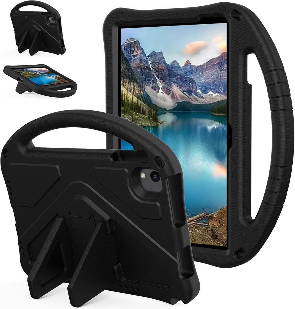 for Urao C107 10.1 inch Tablet Case 2024, Kids EVA Shockproof Cover with Handle Kickstand for Urao Android Tablet 10.1'' (Black)