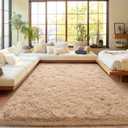 Area Rugs for Living Room, Soft Shaggy Carpets for Living Room, Fuzzy Rugs for Kids' Room, Perfect Decor for Modern Home Camel 8x10 Feet