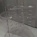 Rotating Makeup Organizer, DIY 8 Adjustable Layers Spinning Skincare Organizer, Cosmetic Display Case with Brush Holder Perfume Tray, Multi-Function Storage Carousel for Vanity Bathroom Countertop (Clear)