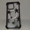 CASETiFY Bounce Case for iPhone 16 Pro Max [Shockproof / 21.3 ft. 6X Military Grade Drop Protection/Compatible with Magsafe] - Star Marks - Clear Black