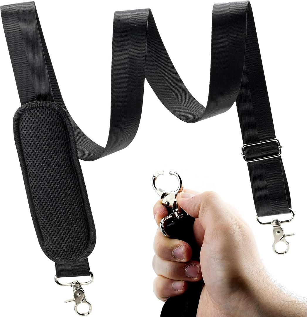 IFAMIO 59 Inch Adjustable Shoulder Strap With Thick Cushion Padding - Universal Replacement Belt for Laptop, Crossbody, Messenger, Camera, and Duffel Bags