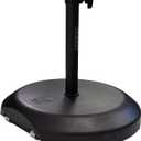 California Umbrella 75 lbs. Round Concrete Weighted Powdercoated Steel Umbrella Base With Wheels, Bronze Frame