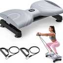 Waist Twist Machine, Twist Machine Exercise with 300 lbs Weight Capacity, Ab Twist Board for Slim Waist and Core Ab Exercise, Noiseless Home Gym Equipment for Women Men (Grey)