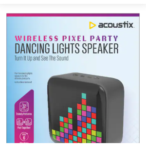 PlayersAcoustix Wireless Pixel Party Dancing Lights Speaker - Black PlayersAcoustix Wireless Pixel Party Dancing Lights Speaker - Black