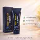 Capsaicin Warming Cream for Feet, Legs & Hands, Targeted Comfort Skin Care, Fast Absorbing Non-Greasy Formula, External Use, 2 Pack