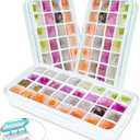 Ice Cube Trays 3 Pack, Silicone Ice Cube Trays for Freezer, Easy-Release Silicone 32 Ice Cube Trays, LFGB Certified and BPA Free, Reusable IceCubes for Freezer, Stackable Ice Trays with Covers