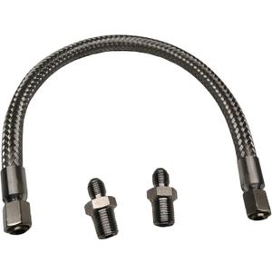 Industrial Grade Compressor Jumper Hose, JIC-4 female or 1/4" NPT male18" Length750F450 PSIBoth Sides Fittings Rotate FreelyFlexible Whole body Stainless Steel Metal Hose