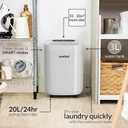 2500 Sq.Ft Dehumidifier, Max 50 Pint/D, Smart Compressor Dehumidifier with 2.8L Water Tank, 1-24H Timing, Auto Defrost, Automatic Cycle Dehumidification for Basement, Bathroom, Bedroom